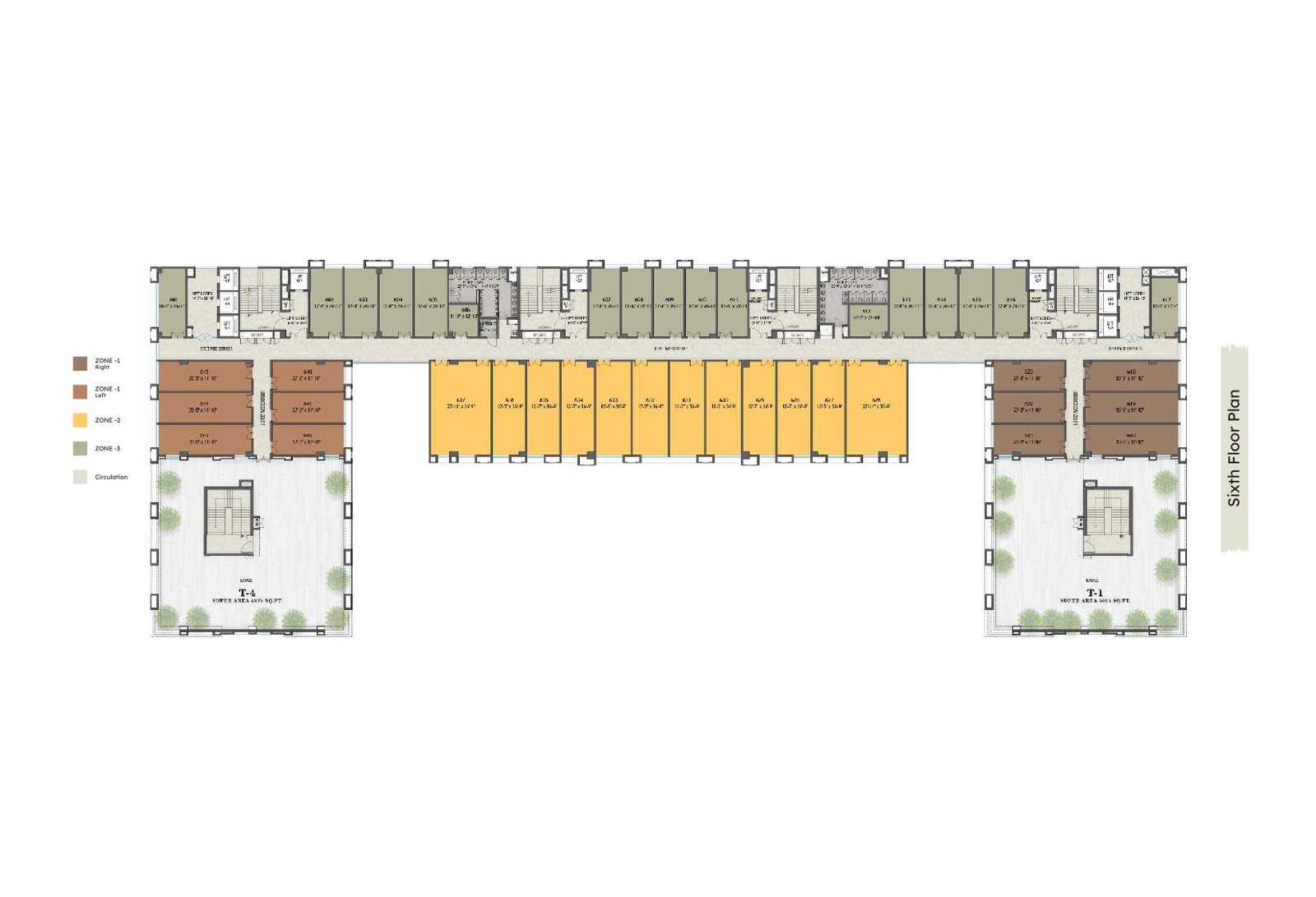 Luxury third floor blueprint in downtown